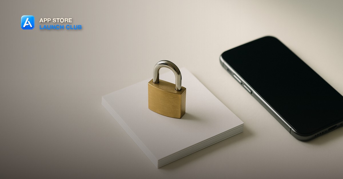 App Store Launch Club - a developer working through the App Privacy questionnaire in App Store Connect before submitting an app